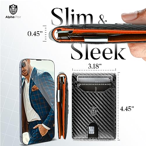 Slim RFID Men Wallets with Money Clip and 12 Cards Holder