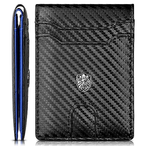 RFID Slim Wallet Men’s Wallet with 10 Credit Card Holders and 1 ID Window