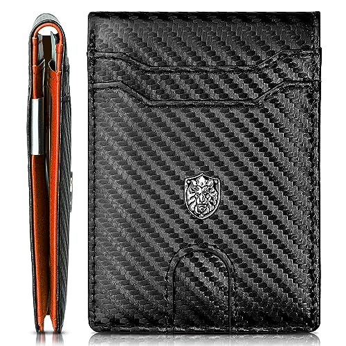 Slim RFID Men Wallets with Money Clip and 12 Cards Holder